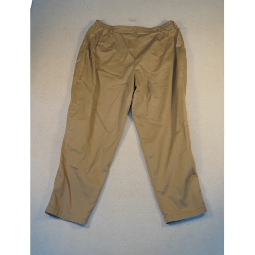 Lee Men's Khaki Pleated Chino Pants Size 42 X 28 Beige Classic Fit Casual